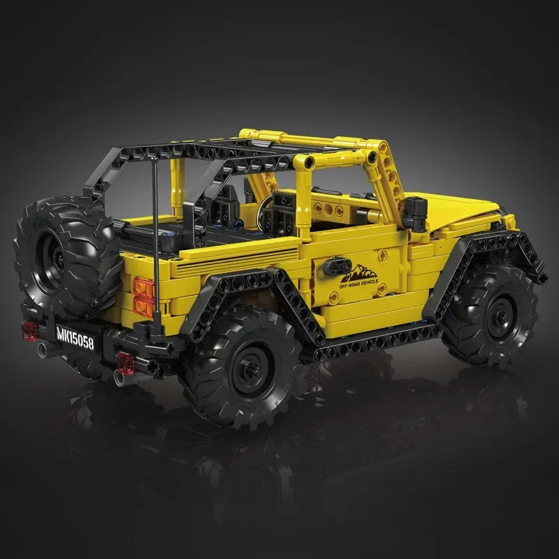 MOULD KING 15058 Technical Vehicle Building Blocks The Wrangler SUV Pull Back Car Bricks Assembly Toy Christmas Gift For Boy Kid