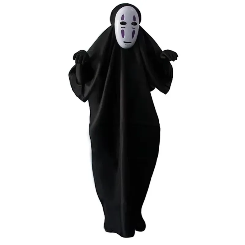 

Костюм для косплея «Безликий» из аниме 2026 года, подходит для вечеринок на Хэллоуин, для мужчин и женщин, включая маски и перчатки.