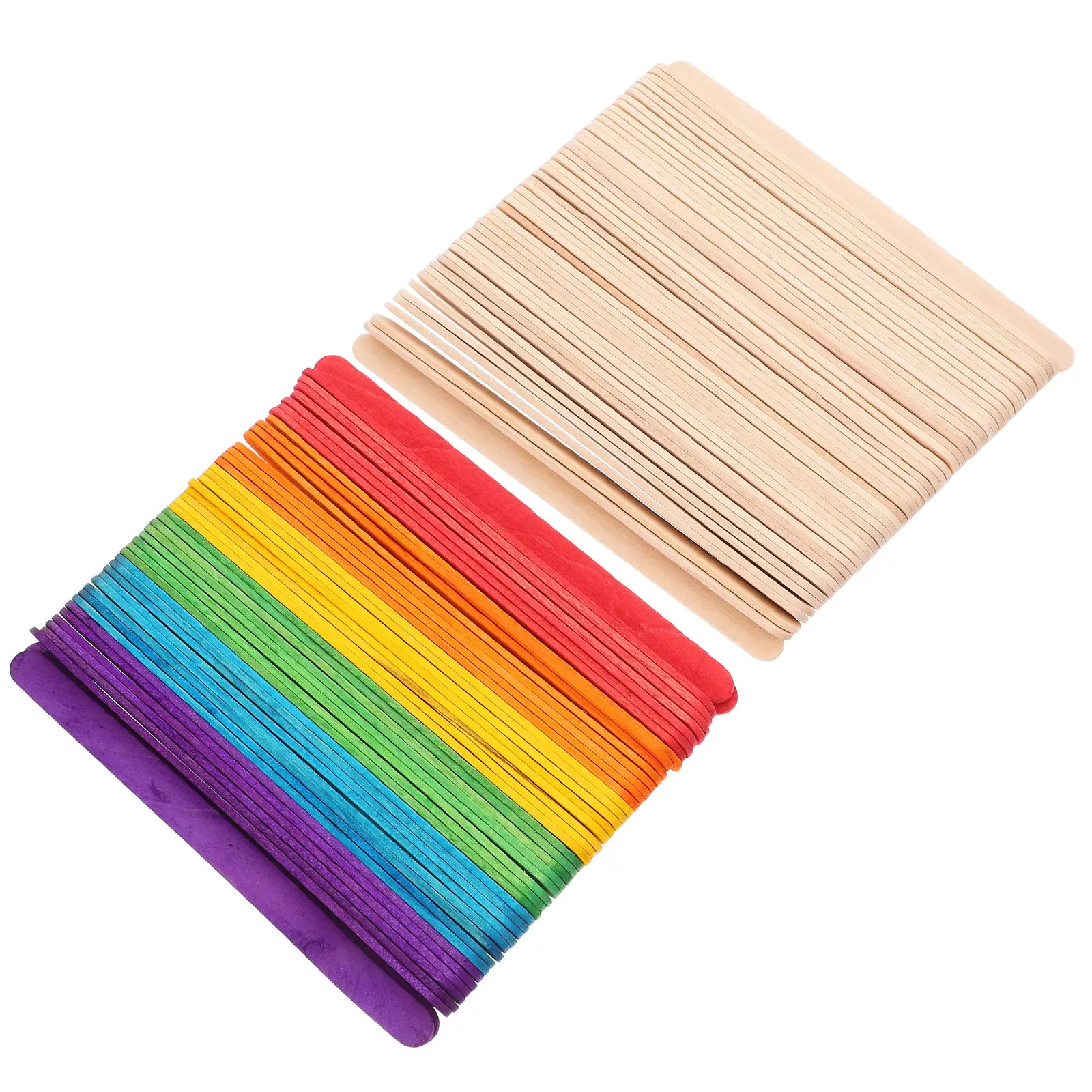 200Pcs Assorted Color Wooden I - Art Craft Jumbo review and price