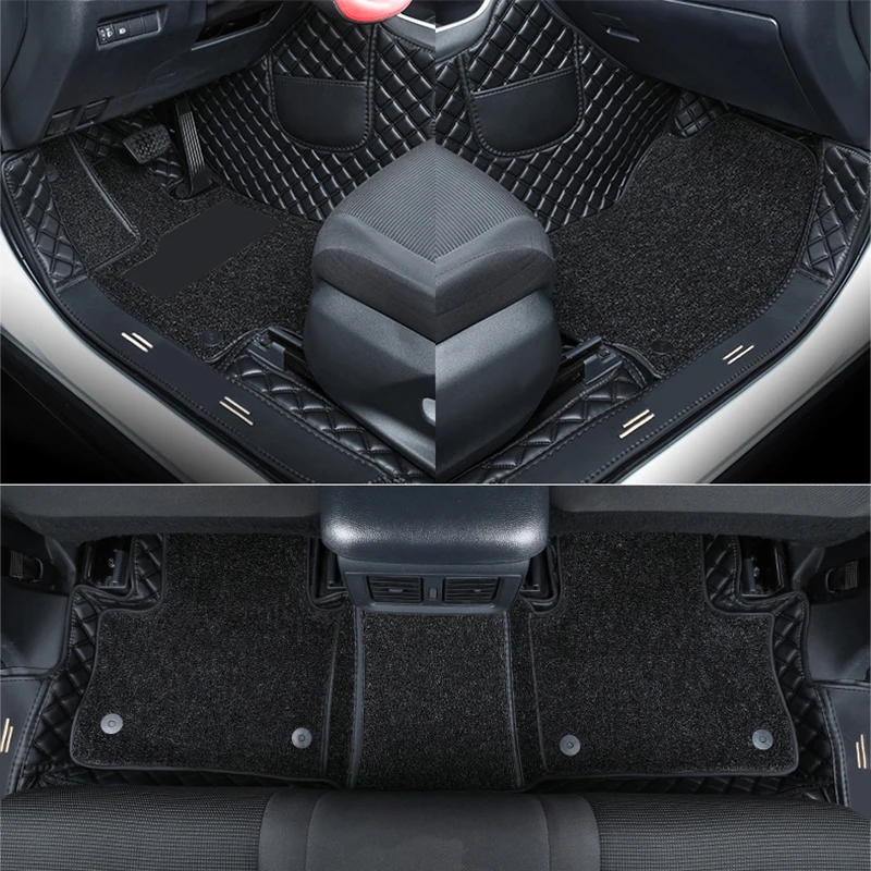 PU Leather Car Floor Mats Carpets Pads Anti-slip Mat For Toyota RAV4 RAV 4 XA50 2019 2020 2021 2022 2023 2024 Car Accessories