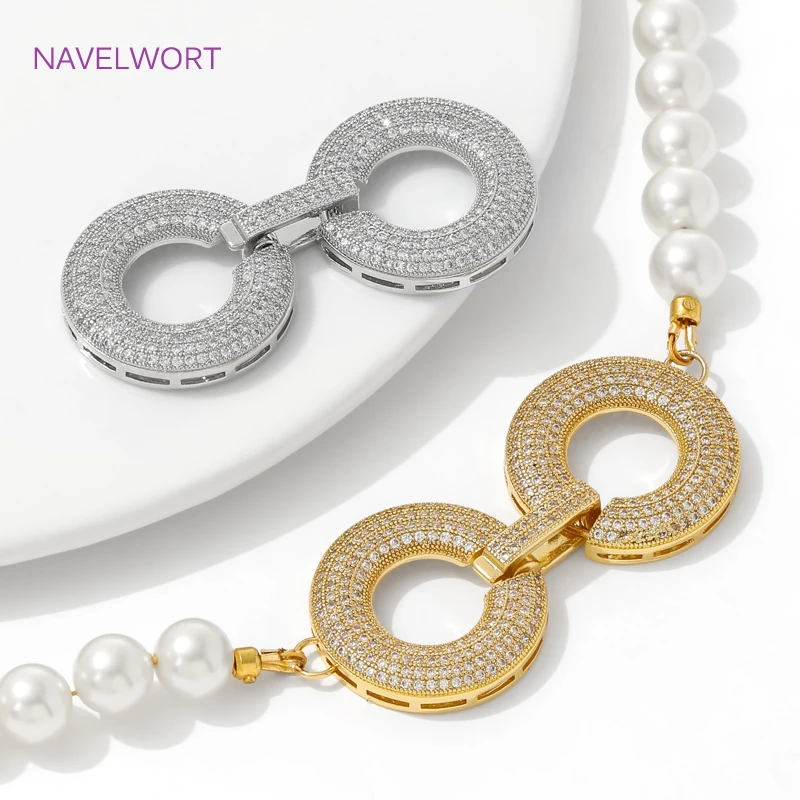 

застежка для браслета застежки для бижутерии 18-каратные позолоченные жемчужные застежки, соединители для изготовления браслетов, латунные застежки, застежки-застежки, аксессуары, принадлежности для ювелирных изделий