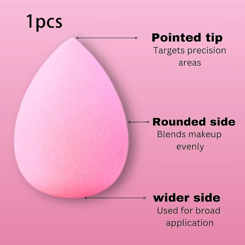 1-Pack Waterdrop Beauty Sponge - Christmas Party Essential for Airbrush Blending & Travel Makeup reusable cotton pads
