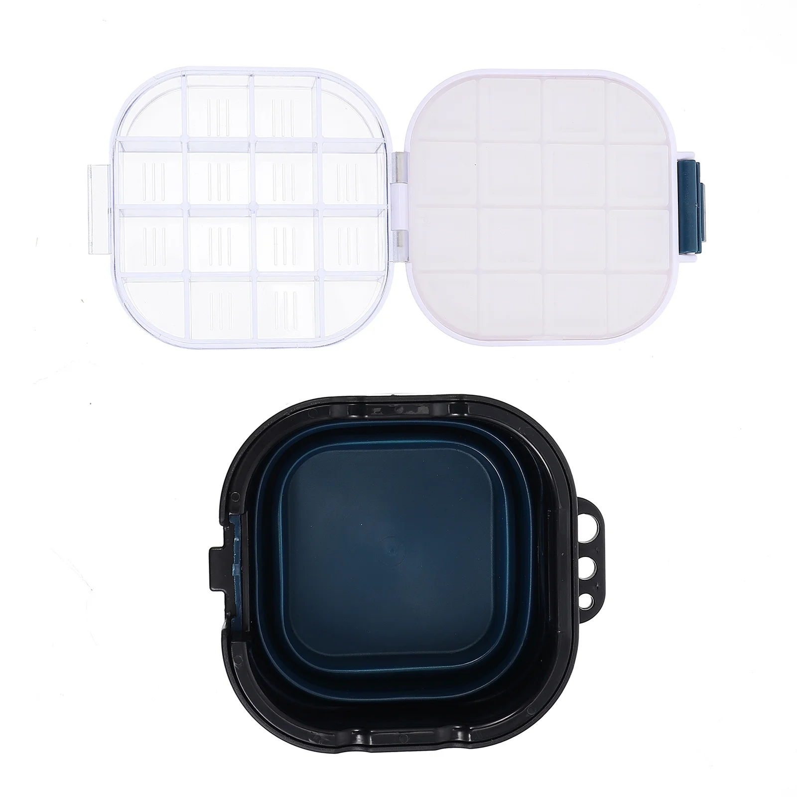 صندوق طلاء دلو الماء المحمول للأطفال مصنوع من مادة البولي بروبيلين من السيليكون بتصميم خلط الألوان وغسالة فرشاة لوحة فنية #3