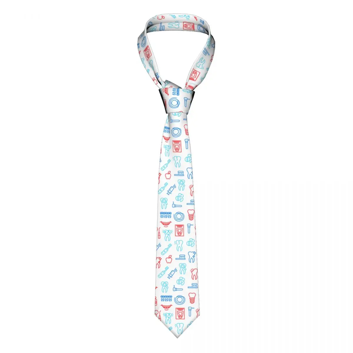 

Мужской галстук для ухода за зубами, шелковый полиэстер, 8 см, узкие галстуки для мужской повседневной носки, офисный галстук