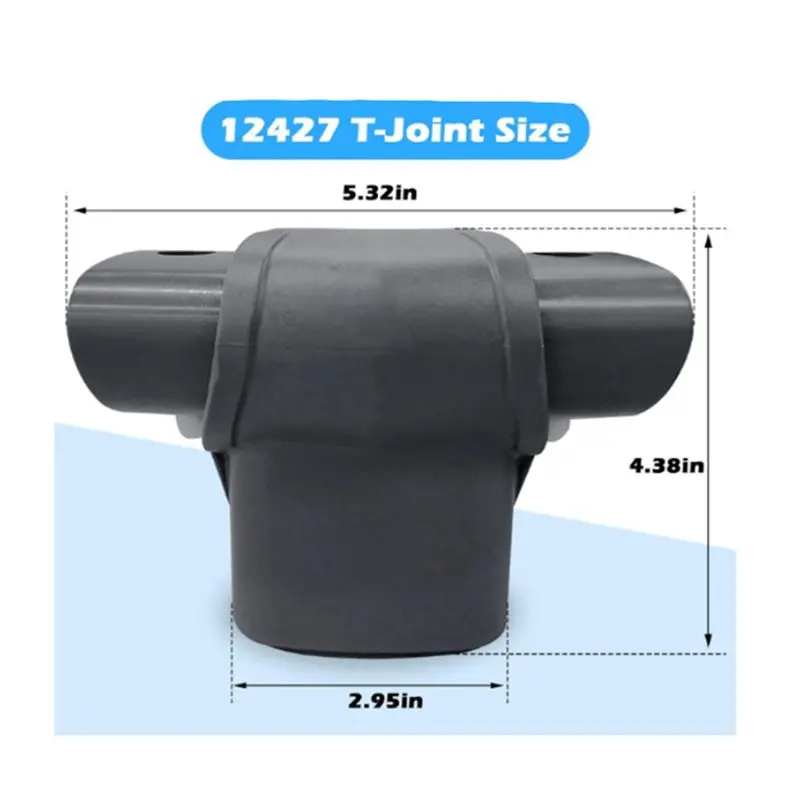 A89E-12427 T-Joint For Intex Ultra Frame Pools Fits 15Ft To 16Ft Models Durable Replacement Part 5 Pcs
