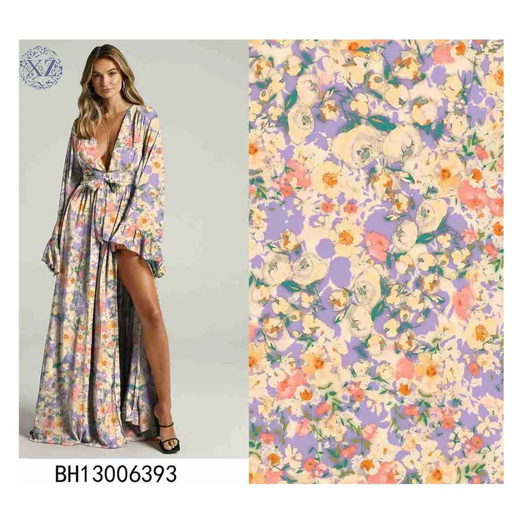 

2024 Factory Direct High Quality Pure Cotton Fabric Custom Printing Floral Poplin Printed Cotton Fabric For Dress