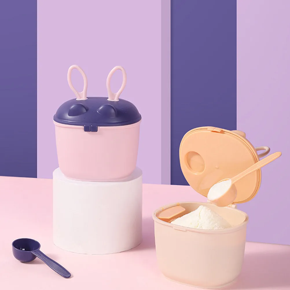 

2Pcs Milk Powder Container Formula Dispenser with Leakproof Seal Travel Baby Food Box Scoop Spoon Included Fresh Dry Storage
