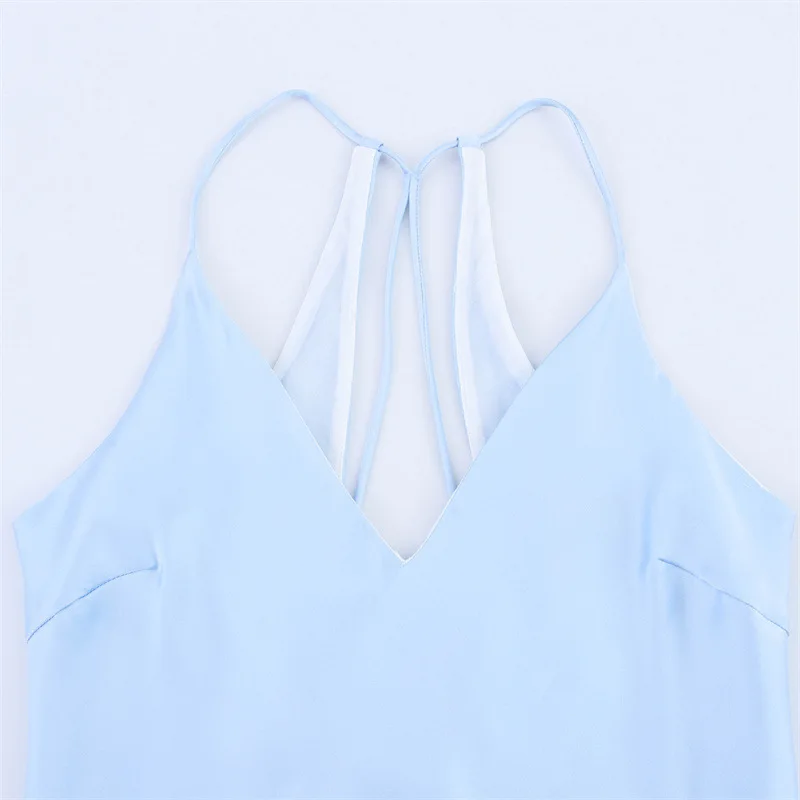 Tempérament dos nu Sexy fête longue robe 2025 printemps et été nouvelles femmes mode Sexy épice soie Satin Texture robe élégante