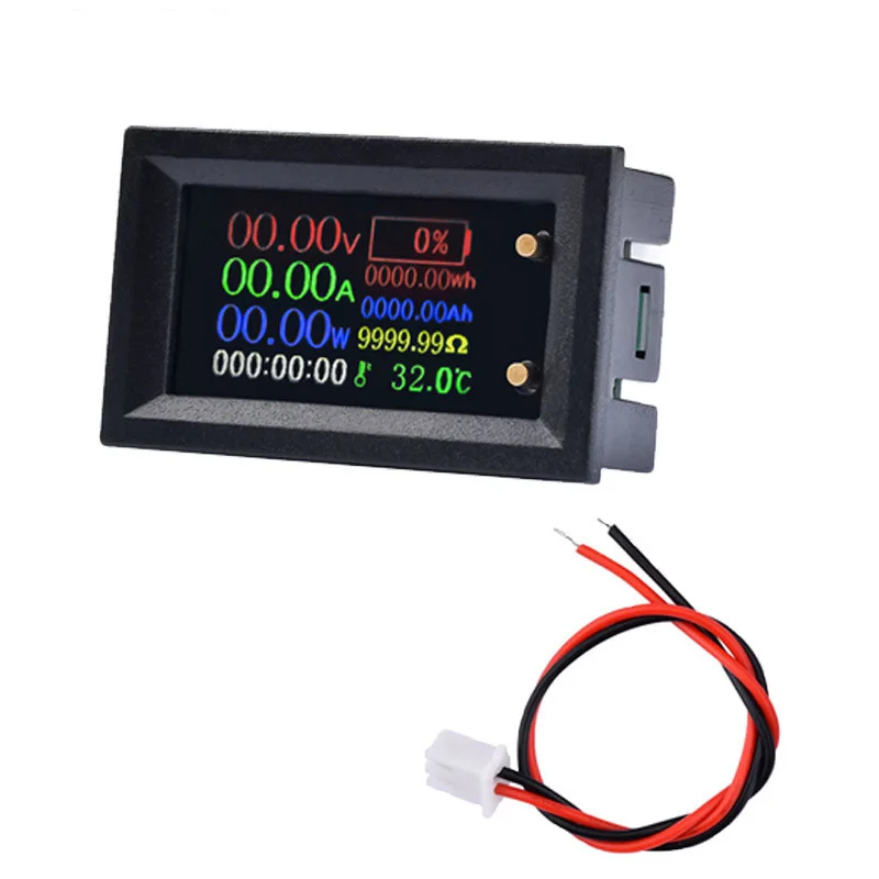 LCD Color Screen Multi-function Measuring Instrument 9-in-one Voltage / Current / Power / Percentage Electricity DC6-30V20A