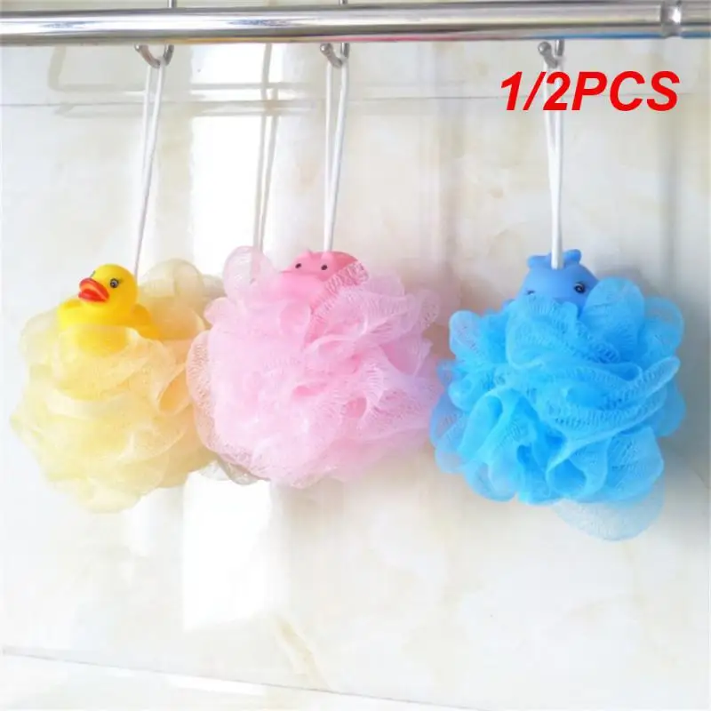 1/2PCS Children Bath Flower Color Durable Body Bath Ball Convenient Toy Doll Bathroom Accessories Bath Ball Bubble Shower Ball