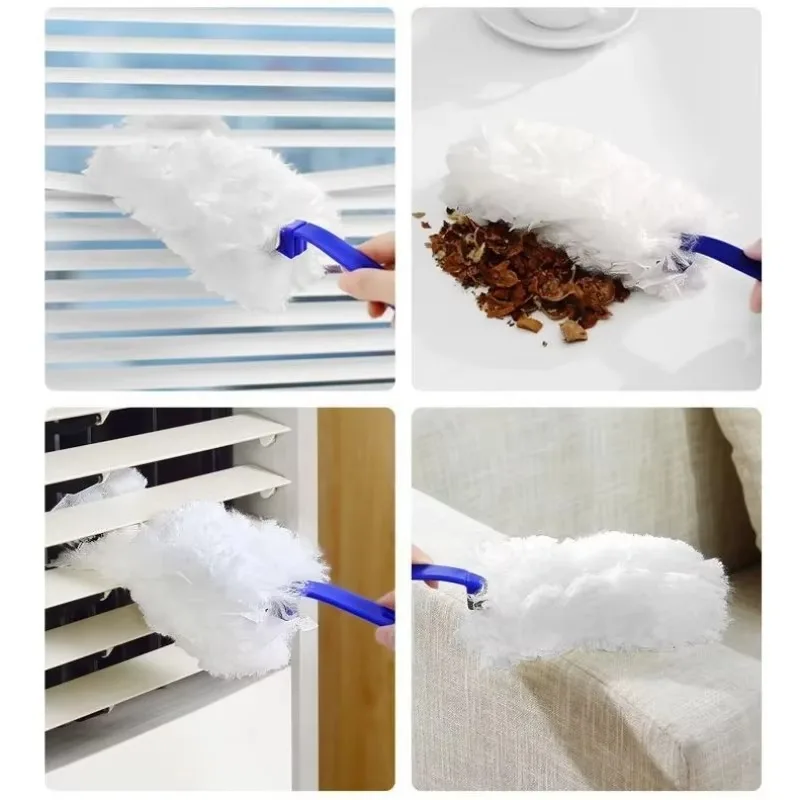 Disposable Electrostatic Duster Fiber Brush Head Dust Remover for Furniture Car Clean Dust Collector Replaceable Brush Head