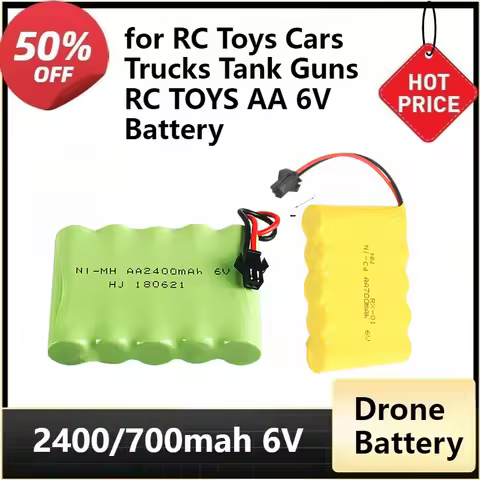 6V Battery Pack Rechargeable Battery 700mAh 2400mAh for RC Toys Cars Trucks Tank Guns RC TOYS AA 6V Battery