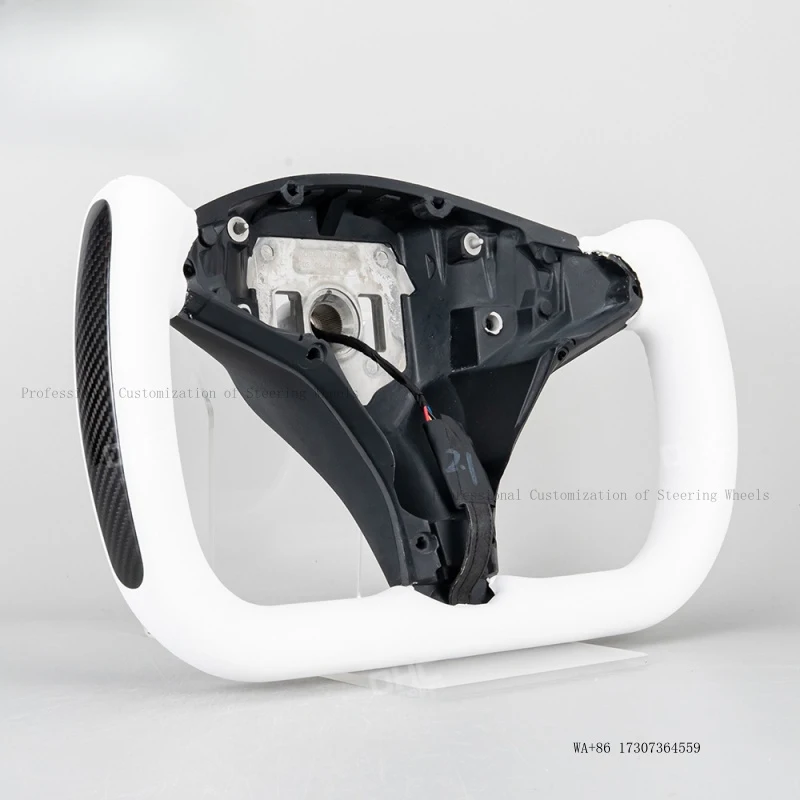 Suitable for Tesla Model X 2016-2020 full-leather heated Yoke steering wheel modification part