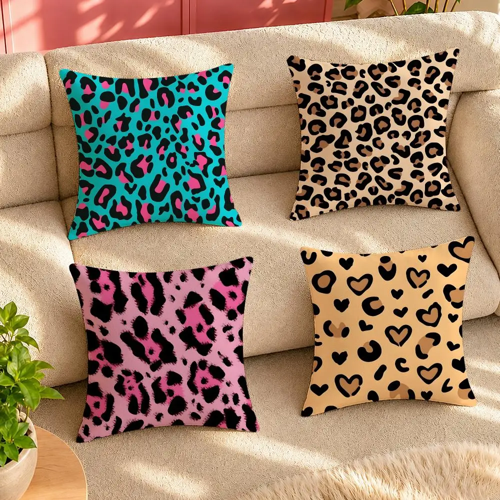 Classic leopard Print Cushion Cover Pillow Cover Decorative Throw Couch Home Decor for Living Room Sofa