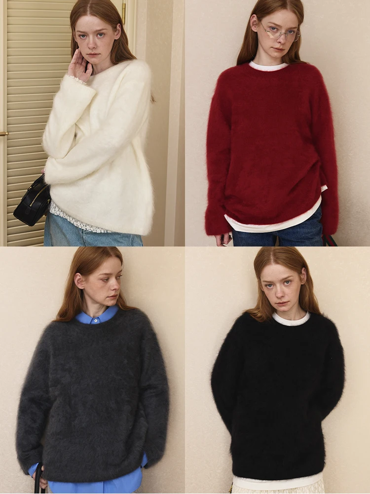 

Женский вязаный свитер свободного кроя Fre Moi Cloud Mist Feeling Long Sve, комфортный и уютный