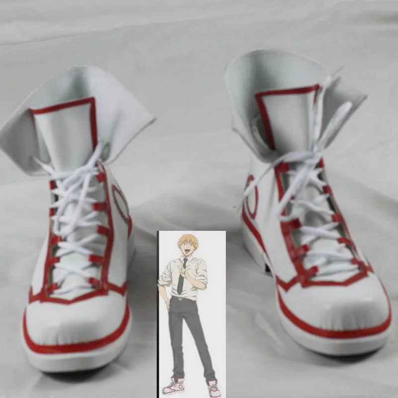 Anime Chainsaw Man Denji Cosplay Shoes Boots Prop Shoes for Con Halloween