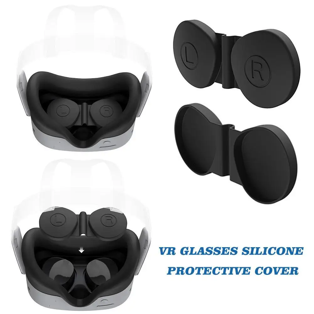 For Meta Quest 3S VR Glasses Silicone Protective Cover Dust Protection Lens Cover