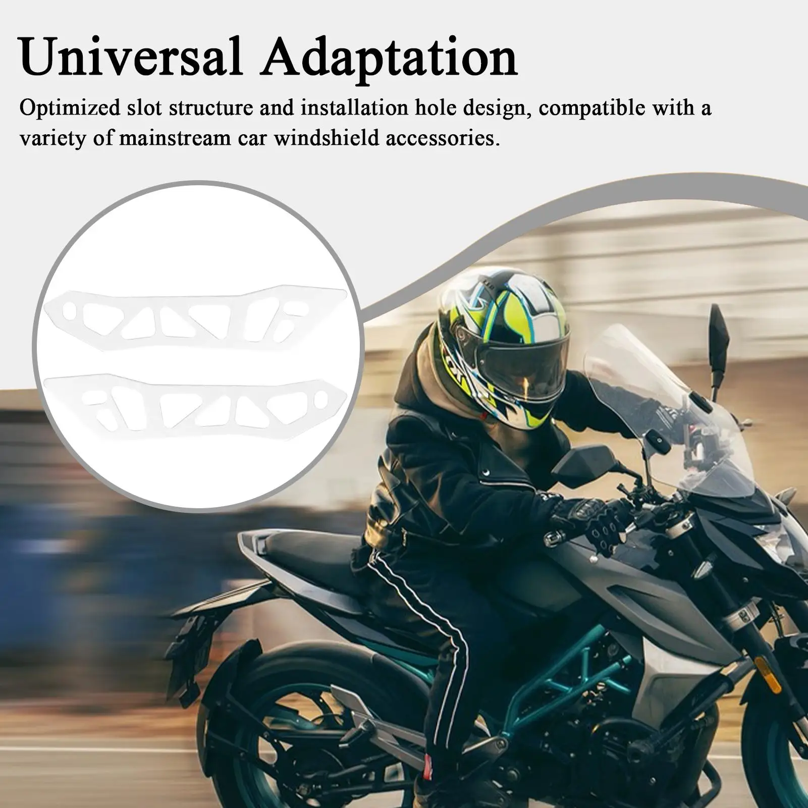 

Adjustable Alloy Bracket For Bike Lightweight Motorcycle Windshield Bracket Anti-Slip Replacement Accessories For Riders Outdoor