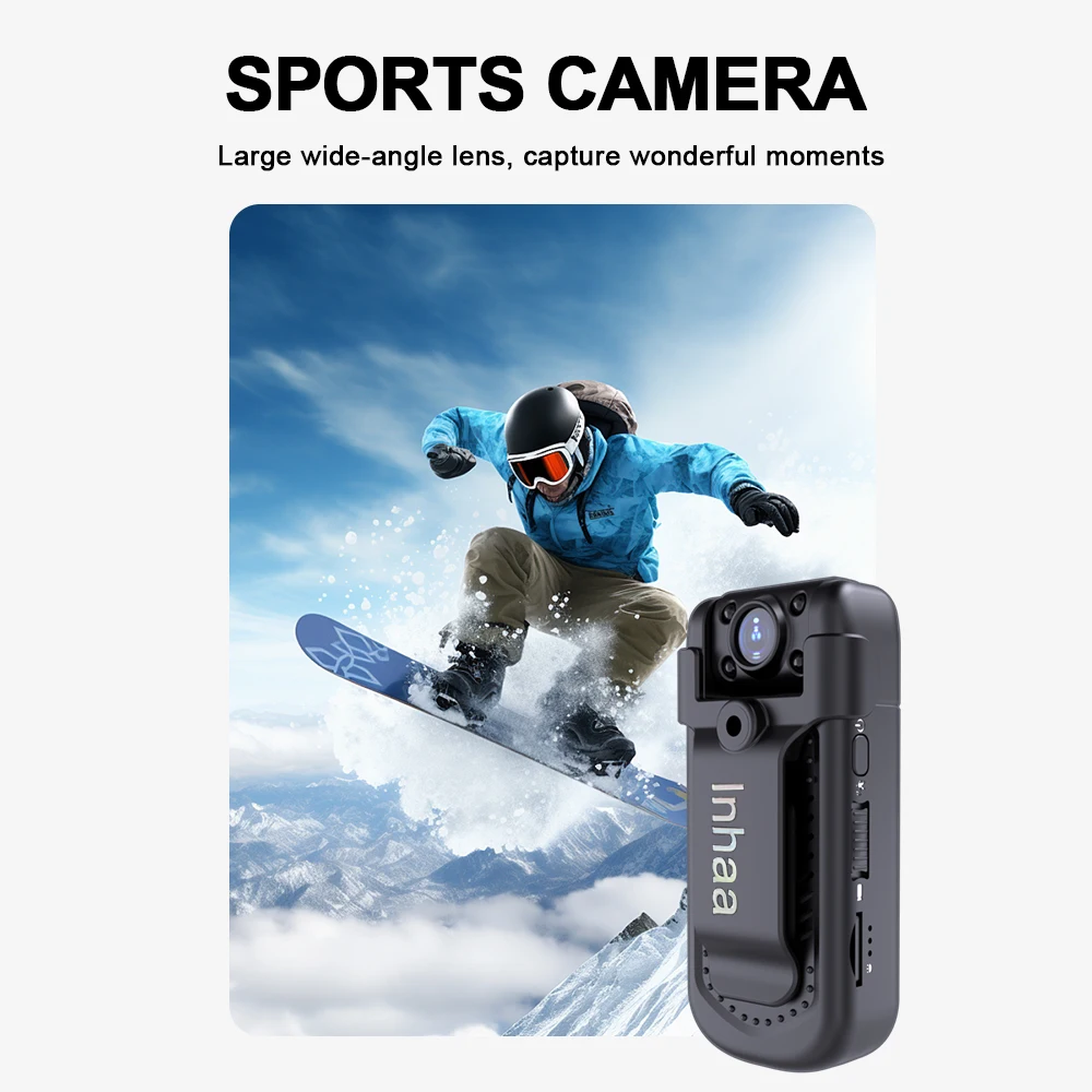Lnhaa MD36 HD 1080P Kamera Tubuh Kamera Mini Kamera Mikro Deteksi Gerakan Snapshot Perekam Loop Camcorder