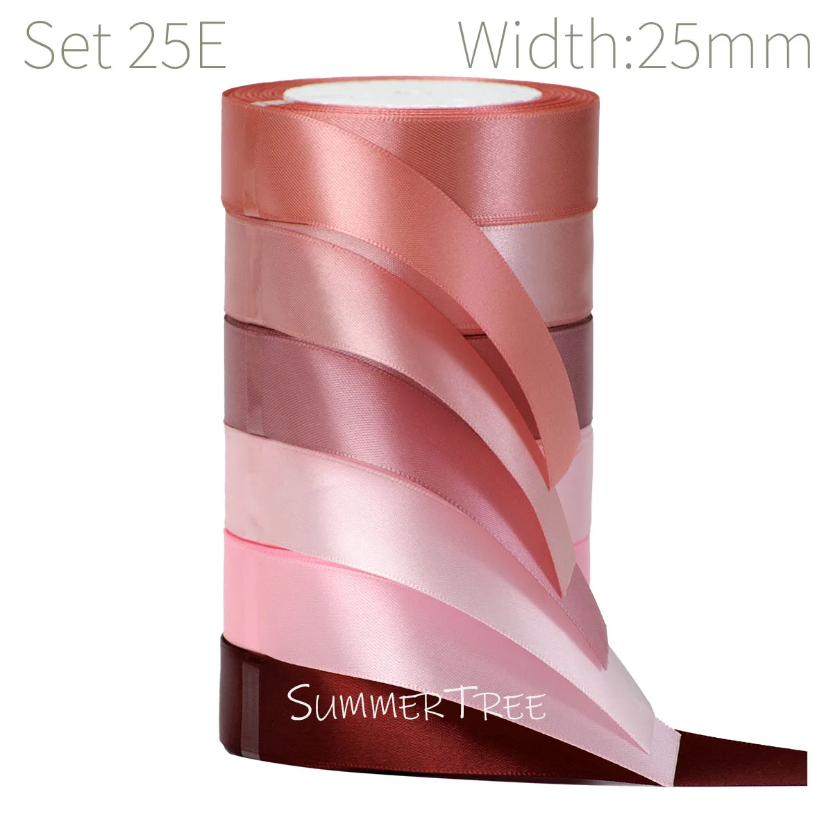 6 Rollen 150 Yards Sortierte Einfarbige Satin-Seidenbänder für DIY-Basteleien, Geburtstage, Hochzeiten, Blumensträuße, Geschenkverpackungen – Detail 5
