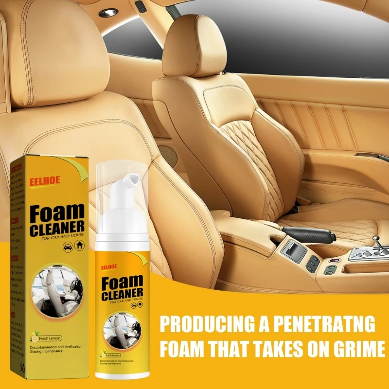 150ML Multi purpose Foam Cleaner LeatherUpholstery Cleaner Anti-Aging Cleaning 203C