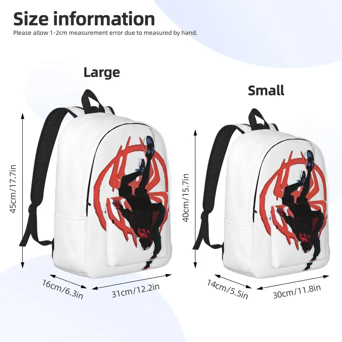 Miles Morales Backpack Marvel Spider-Man For Women Daily Camping Birthday Retro Washable Kindergarten Bag