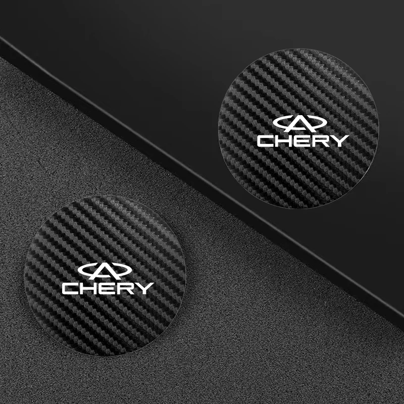 2Pcs Car Carbon Fiber Non Slip Water Cup Mat Auto Interior For Chery Omoda Tiggo 7 Pro 4 3 Fulwin 2 Arrizo 6 QQ 5x X1 T11 Gx EQ7