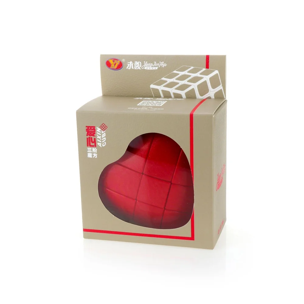 YongJaguar-Cubes magiques d'amour rouges pour enfants, Cubes magiques, Personnalité intéressante, Jouets pour enfants, Anniversaire, Noël, 3x3x3