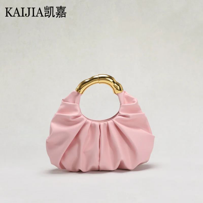 

Женская сумка с эффектом прессованных складок, жатая сумка, элегантная сумка-тоут, простая ручная сумка