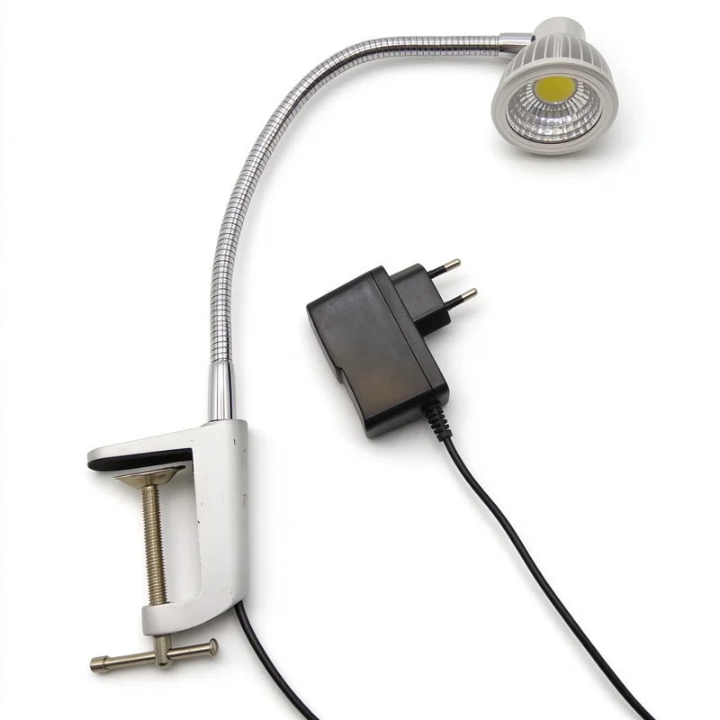 100cm long gooseneck 5w led workbench clamp light