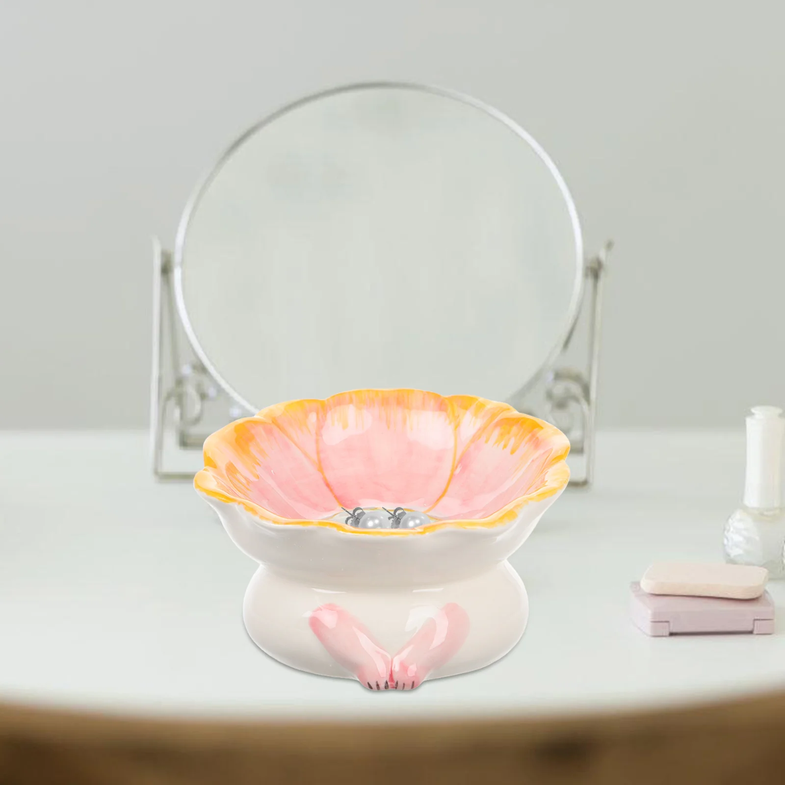 Earring Dish Food Serving Plate Ceramic Cute Candy Jar Dinner Fruit Tray Dessert Jewelry