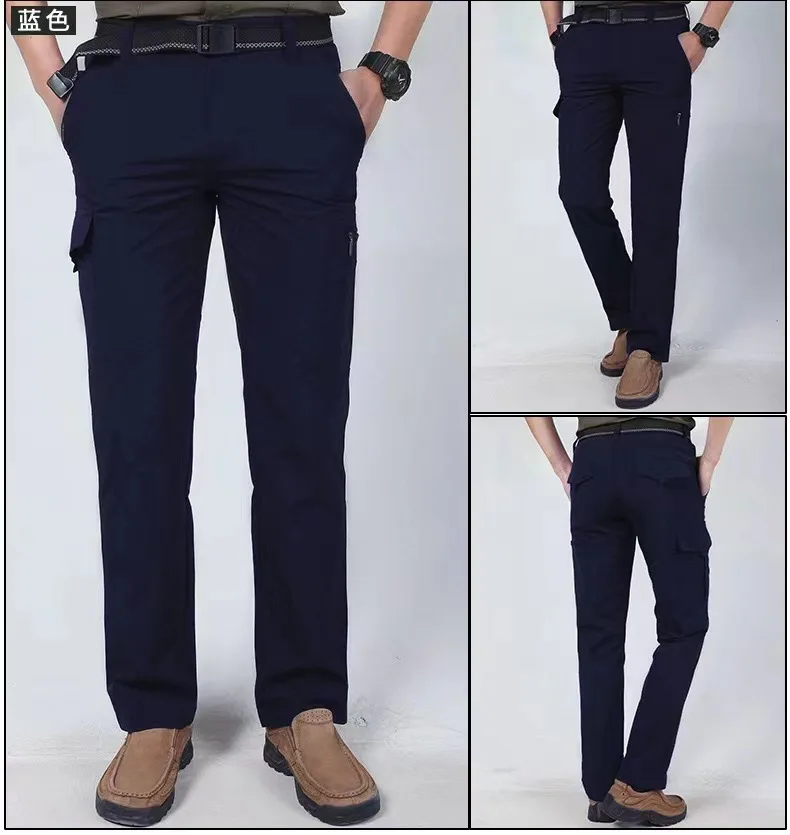 Pantalones Cargo tácticos impermeables para hombre, pantalón largo militar, transpirable, informal, de secado rápido, para exteriores, verano, 2023