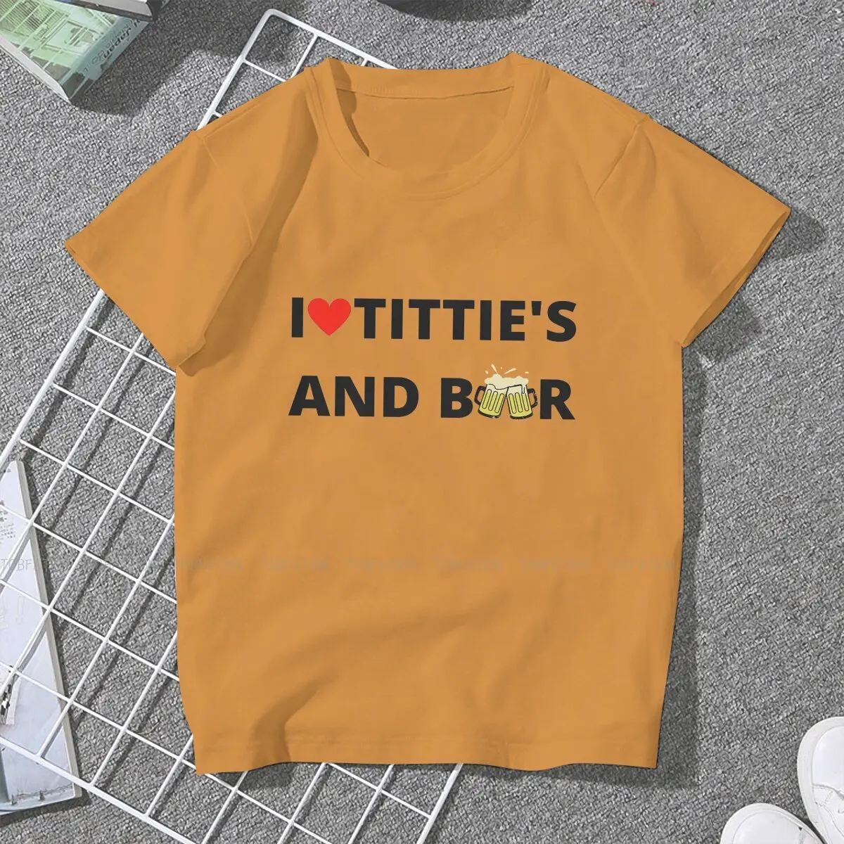 I Love Titties And Beer 5XL TShirts Drink Distinctive Homme T Shirt Funny Clothing