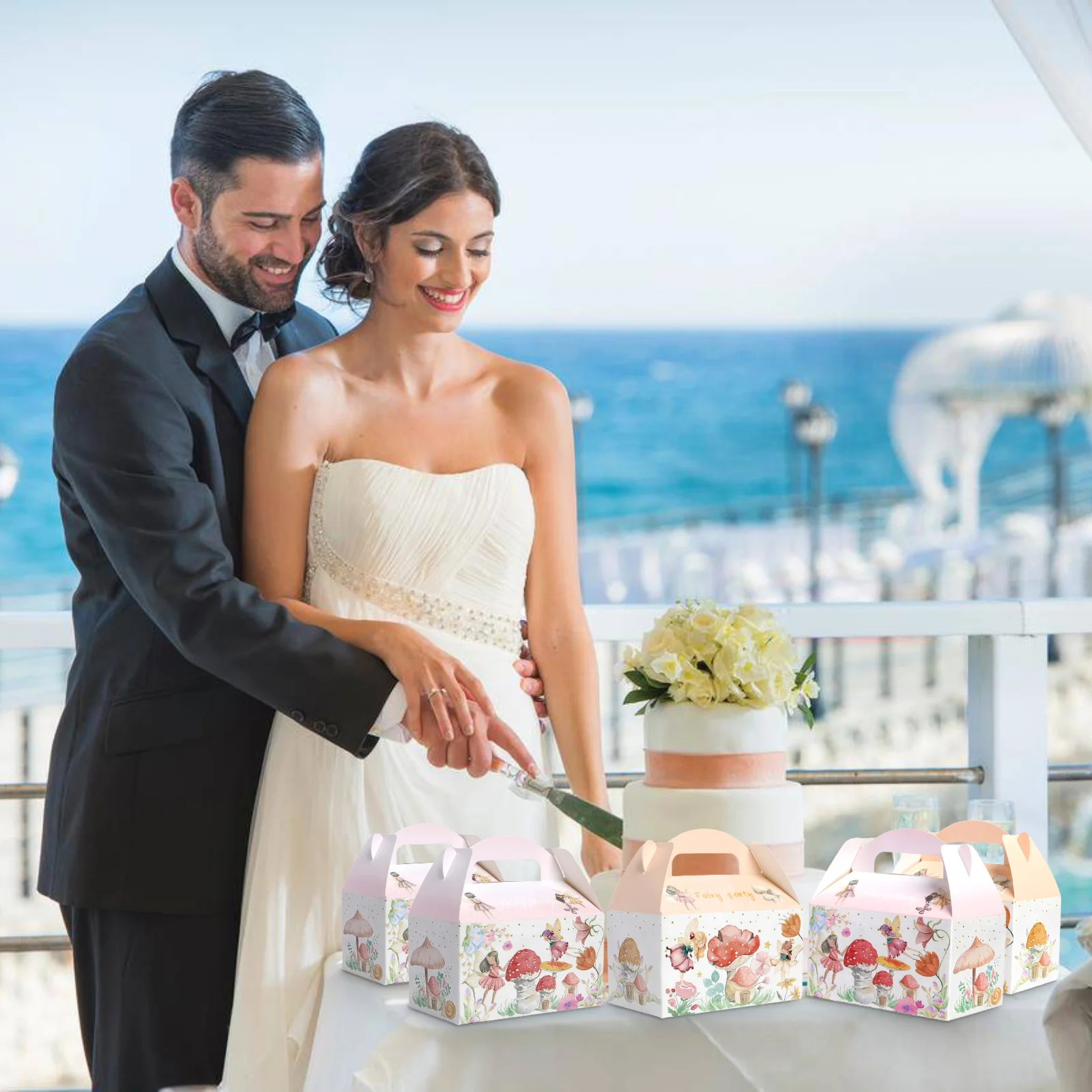 12 قطعة من حقائب هدايا الحفلات الخيالية المسحورة - علب هدايا قزم الغابة مع تصميمات الأميرة السحرية والفطر والفراشة #6