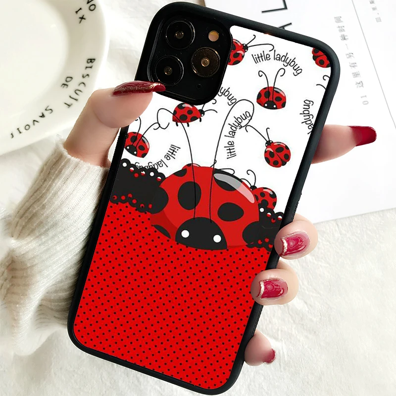 5 5S SE 2020 Phone Cover Case for iPhone 6 6S 7 8 PLUS X XS XR 11 12 13 MINI 14 PRO MAX Rubber Silicone Colorful Ladybugs