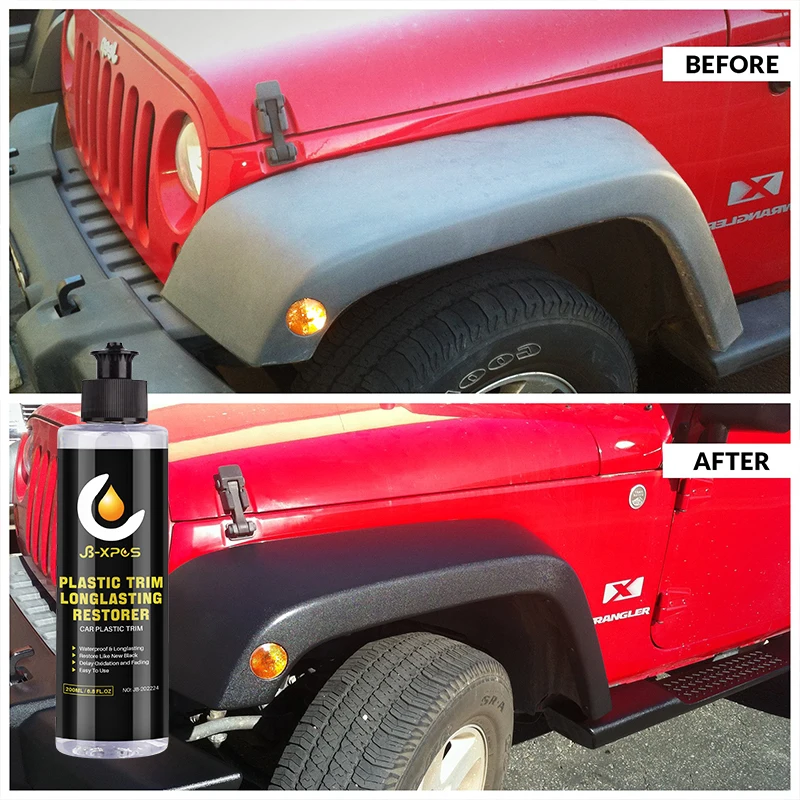 Plastic Restorer Wax Hydrophobic Coating Refurbish Agent Longlasting Super Shine Dressing for Bumper Tire Brow Doorpash Car Care