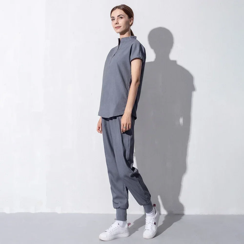 Vêtements de travail à la mode pour femmes, uniforme médical, chemise de propor, chemise à manches courtes, animalerie, médecin, infirmière,