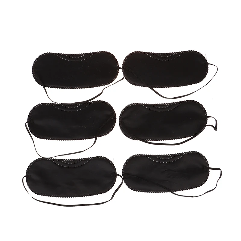 10 Stück Augenklappe für Damen und Herren, Schwarz, für Reisen, Zuhause, Schlaf, Augenschutz