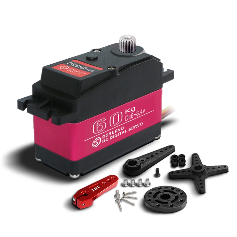 Atualizado 4 peças dservo 1/5 60kg servo digital de alto torque adequado para robô de direção de carro de controle remoto rm 12v/24v