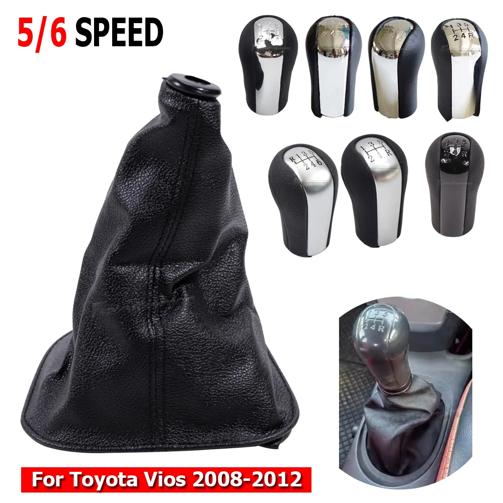 Schaltknauf-Abdeckung Schaltmanschette für Toyota Vios 2008-2012 Getriebe Schaltmanschette Schaltkragen Manueller Schalter