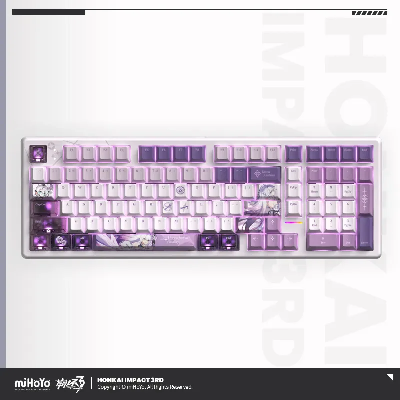 [Genuine] miHoYo Honkai Impact 3 Kiana Herrscher of Finality Mechanical Keyboard Anime Game Wireless 2.4G Bluetooth 5.0 Keyboard