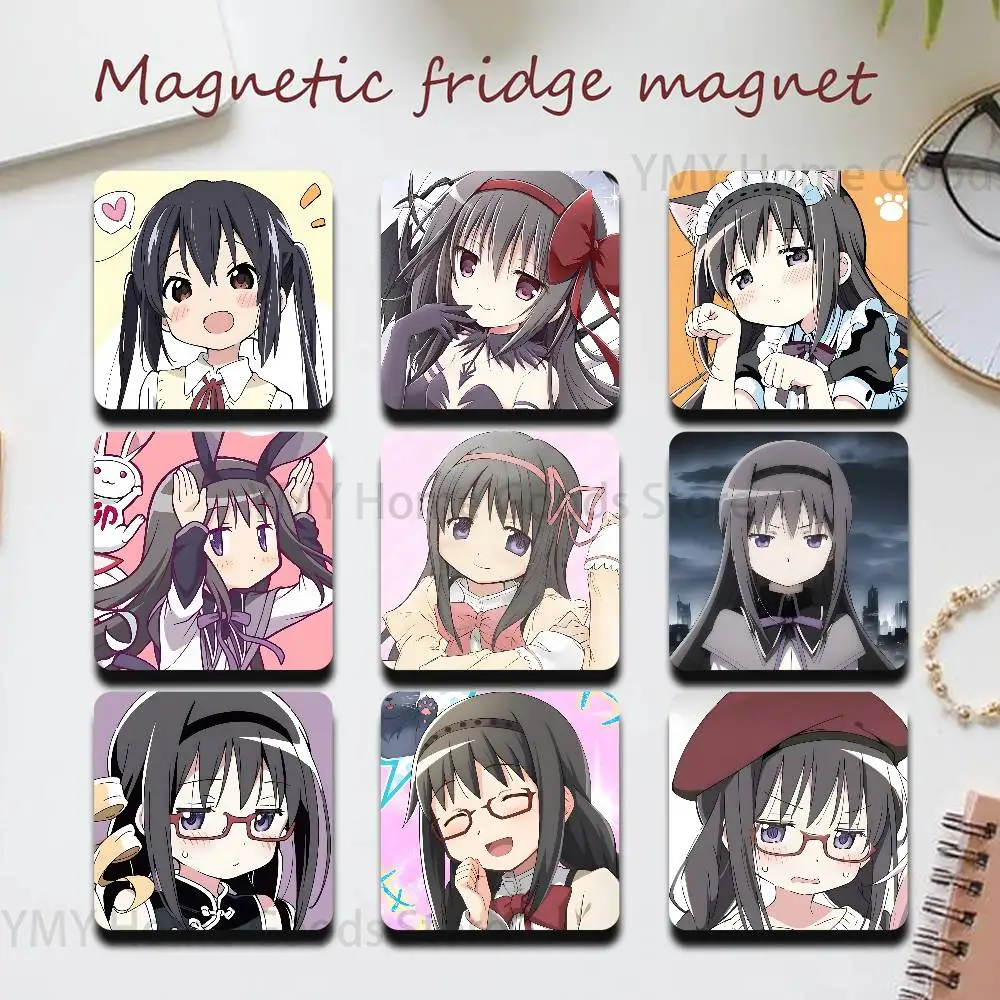 A-Akemi Homura Puella Magi New PVC Fridge Magnet for Cartoon Refrigerator Decor For Child Magnetic Toy