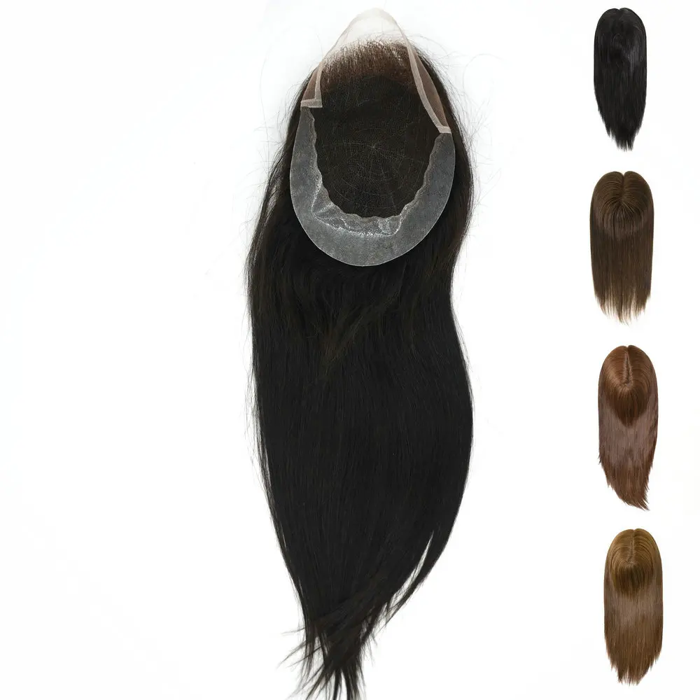 Hair Toupet Wig Topper For Women Lace Frontal Indian Remy Hair Humano Q6 Long Hair