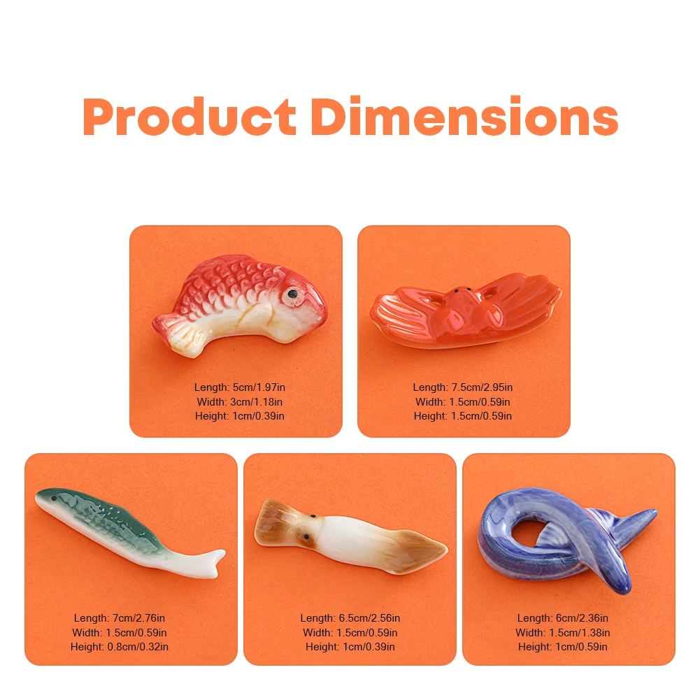 Cute Fish Shape Ceramic Chopstick Holders Cutlery Store Rest Stand Chopsticks Shelf Fork Spatula Holder Spoon Rest Pillow