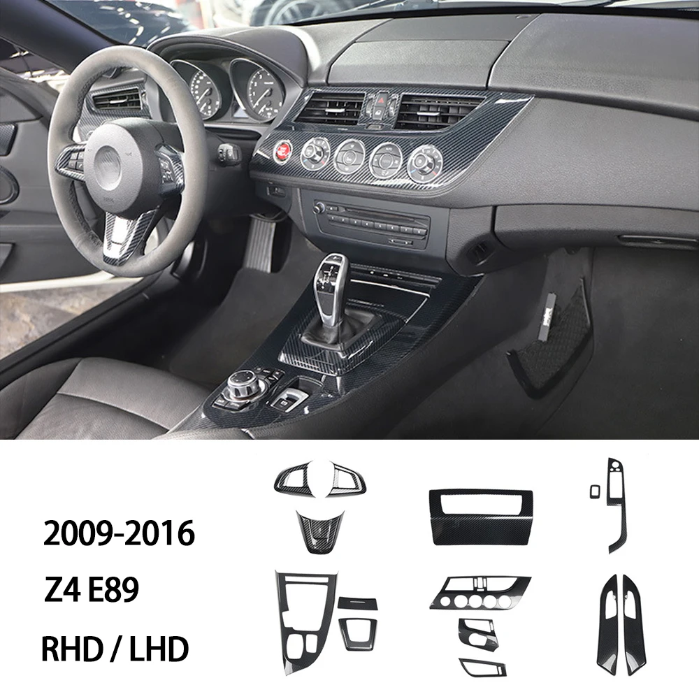 For BMW Z4 E89 2009 2010 2011 2012 2013 2014 2015 2016 Car Interior Carbon Fiber Sticker Center Control Gear Shift Panel Cover