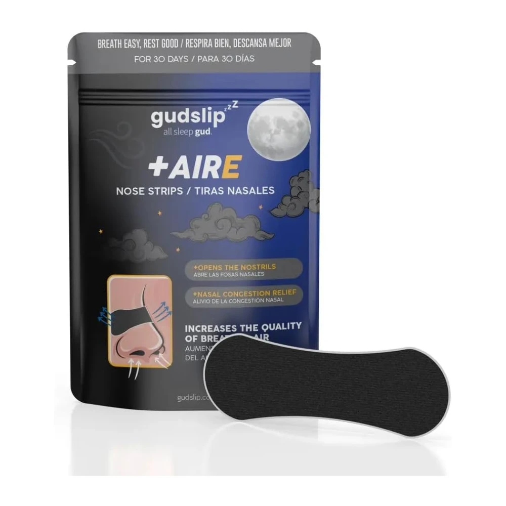 Tiras Nasales Gudslip® – Suministro de 30 Días para Mejorar la Respiración Nasal, Reducir los Ronquidos y Aliviar la Congestión – Cómodas y Efectivas para un Sueño Reparador