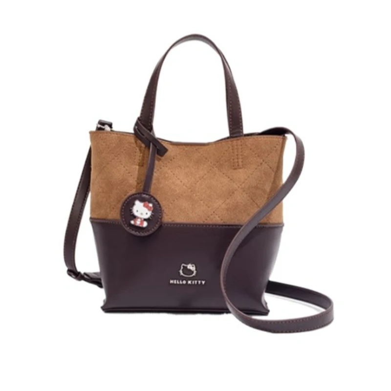 

Hello Kitty Shoulder Bag Bucket Bag Women's Vintage Color Block Crossbody Luxury Purse Handbag Casual Outings