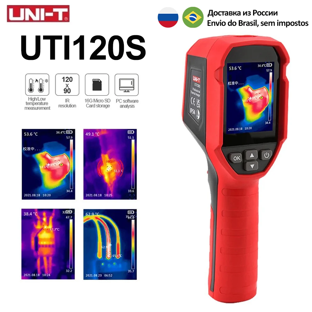 UNI-T UTi120S Infrared Thermal Imager 120 x 90 Resolution Handheld Temperature Thermal Camera PCB Circuit Industrial Test Floor