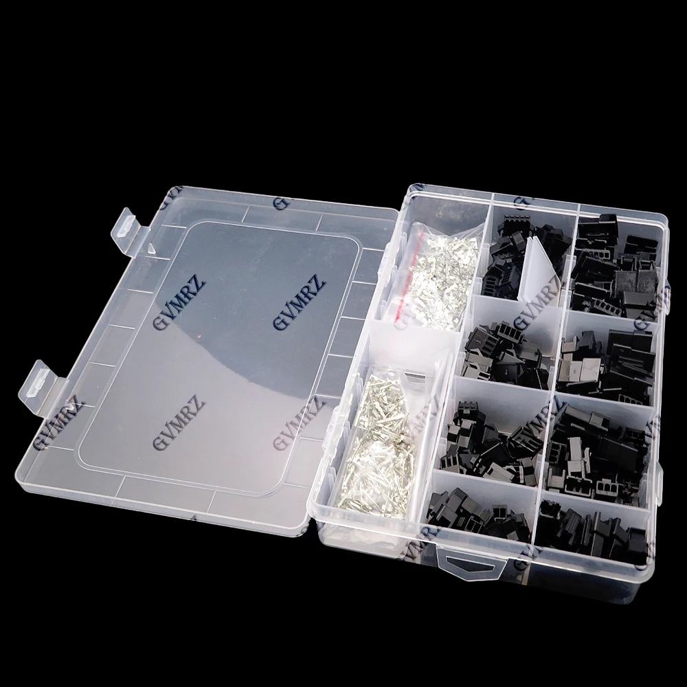 520PCS/box 2.54mm Pitch 2 3 4 5 Pin JST SM Male & Female Plug Housing Pin Header Crimp Terminals Connector Kit 4 5P