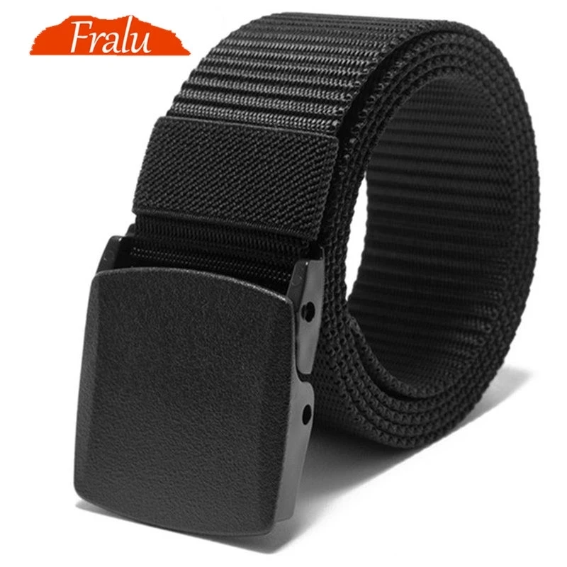 FRALU – ceinture en Nylon à boucle automatique pour homme, accessoire tactique de l\'armée, en toile, de haute qualité